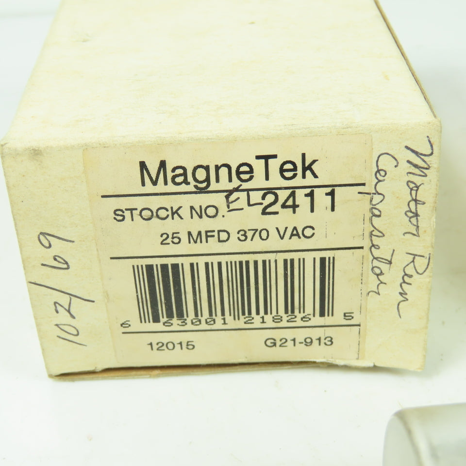 Magnetek 005-1420-MF-1 2411 Capacitor 370VAC 25uF 60P67-2411 Lot Of 2
