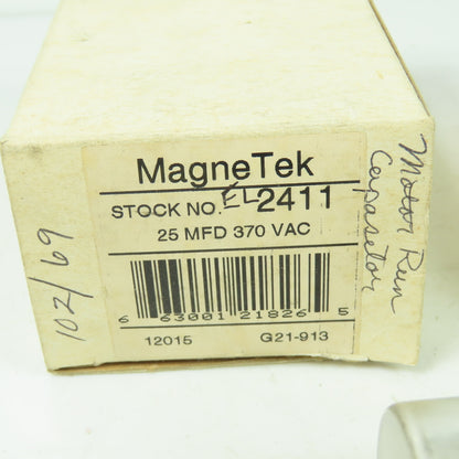 Magnetek 005-1420-MF-1 2411 Capacitor 370VAC 25uF 60P67-2411 Lot Of 2