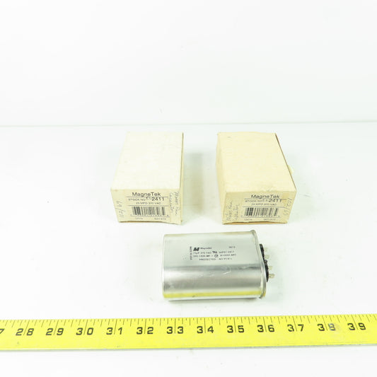 Magnetek 005-1420-MF-1 2411 Capacitor 370VAC 25uF 60P67-2411 Lot Of 2