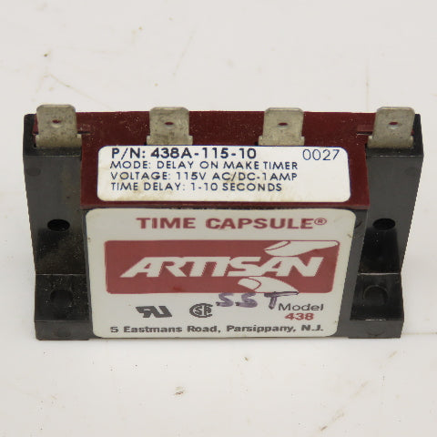 Artisan 438A-115-10 Delay On Make Timer 1-10s 115V AC/DC
