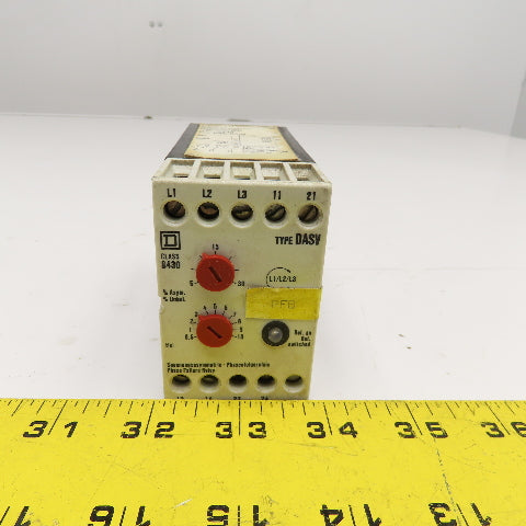 Square D 8430 DASV 415V 60Hz Phase Failure Relay 2 Contact DPDT