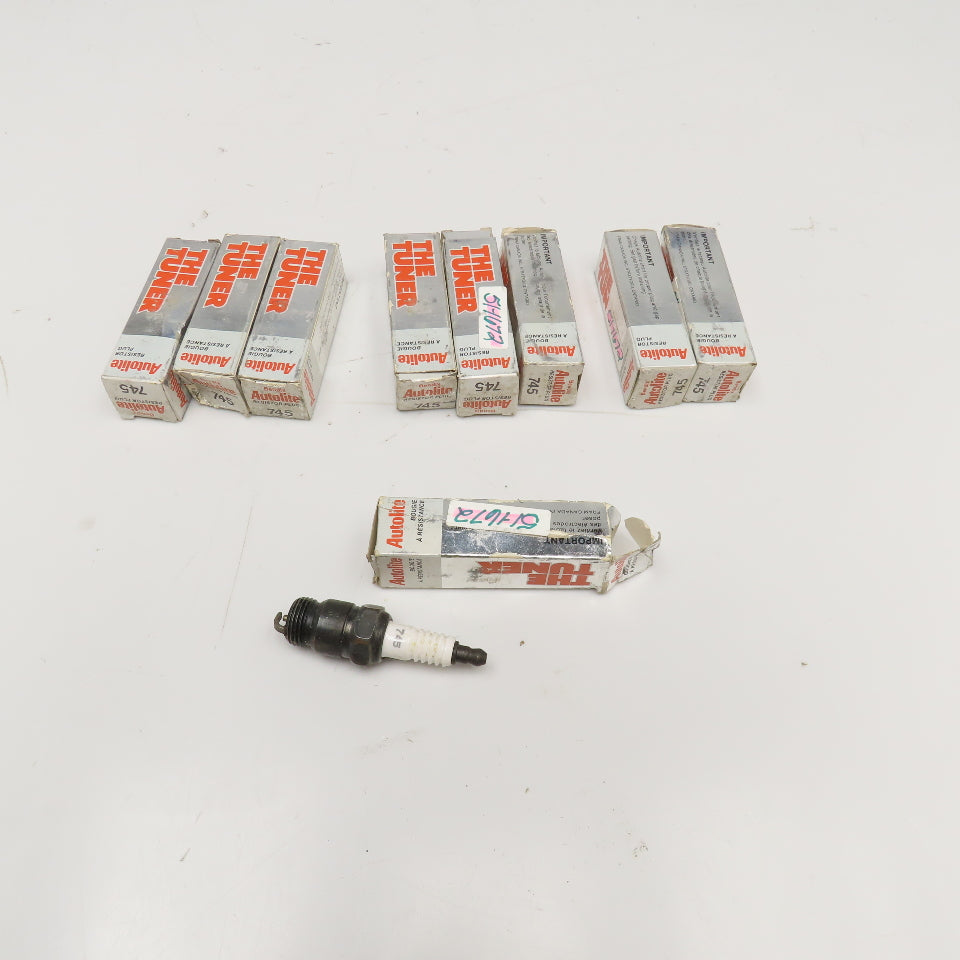 Bendix 745 Autolite Resistor Plug Spark Plug Lot Of 9