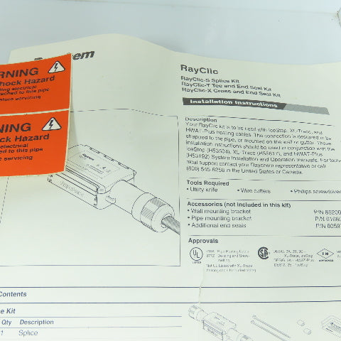 Raychem RAYCLIC-PC-03 233053-000 Heating Cable Power Connection Kit