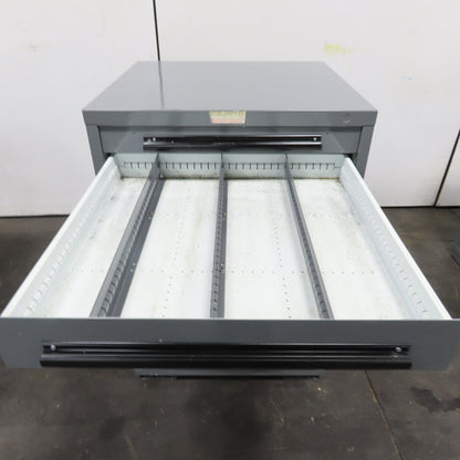 Equipto 30" x 28" x 44"Tall 9 Drawer Industrial Small Parts Tool Storage Cabinet