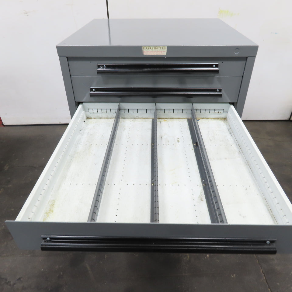Equipto 30" x 28" x 44"Tall 9 Drawer Industrial Small Parts Tool Storage Cabinet
