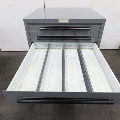 Equipto 30" x 28" x 44"Tall 9 Drawer Industrial Small Parts Tool Storage Cabinet