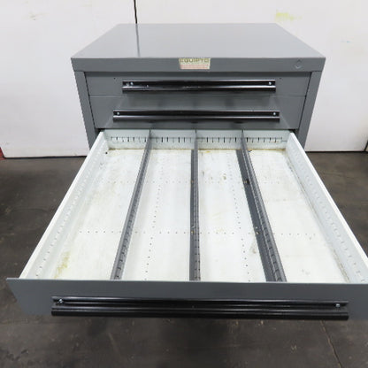 Equipto 30" x 28" x 44"Tall 9 Drawer Industrial Small Parts Tool Storage Cabinet