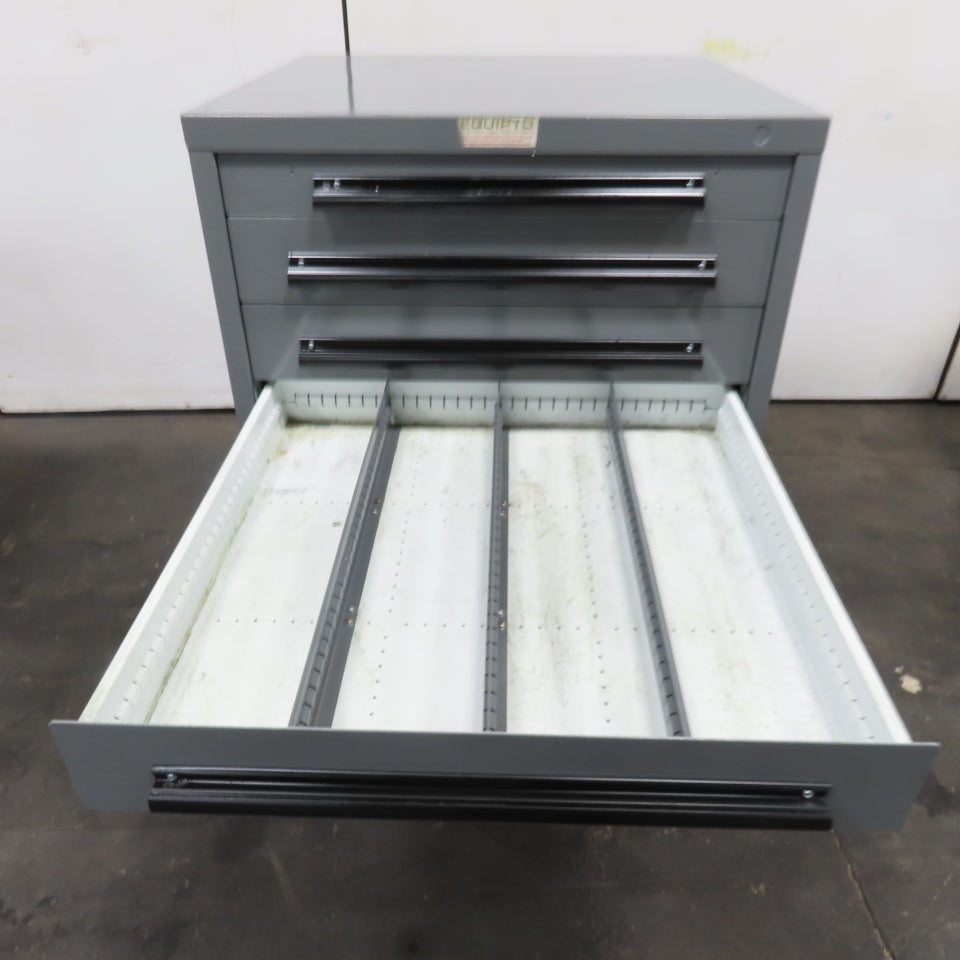 Equipto 30" x 28" x 44"Tall 9 Drawer Industrial Small Parts Tool Storage Cabinet