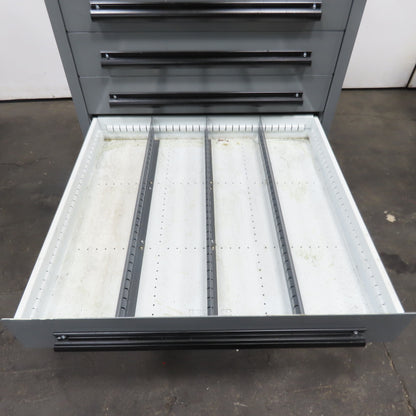 Equipto 30" x 28" x 44"Tall 9 Drawer Industrial Small Parts Tool Storage Cabinet