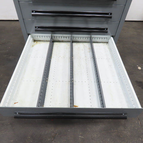 Equipto 30" x 28" x 44"Tall 9 Drawer Industrial Small Parts Tool Storage Cabinet