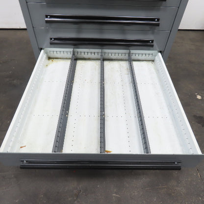 Equipto 30" x 28" x 44"Tall 9 Drawer Industrial Small Parts Tool Storage Cabinet