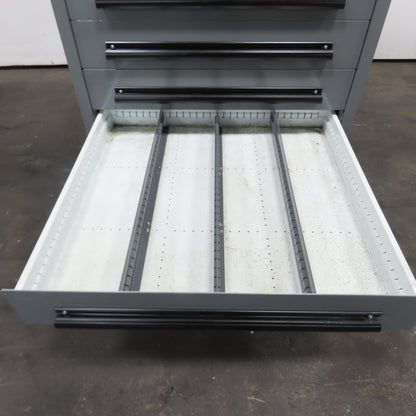 Equipto 30" x 28" x 44"Tall 9 Drawer Industrial Small Parts Tool Storage Cabinet