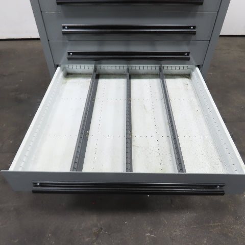 Equipto 30" x 28" x 44"Tall 9 Drawer Industrial Small Parts Tool Storage Cabinet