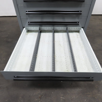 Equipto 30" x 28" x 44"Tall 9 Drawer Industrial Small Parts Tool Storage Cabinet