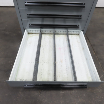 Equipto 30" x 28" x 44"Tall 9 Drawer Industrial Small Parts Tool Storage Cabinet