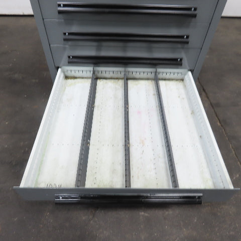 Equipto 30" x 28" x 44"Tall 9 Drawer Industrial Small Parts Tool Storage Cabinet