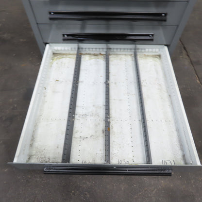 Equipto 30" x 28" x 44"Tall 9 Drawer Industrial Small Parts Tool Storage Cabinet