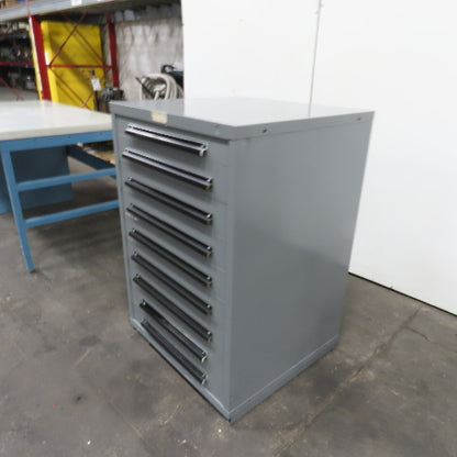 Equipto 30" x 28" x 44"Tall 9 Drawer Industrial Small Parts Tool Storage Cabinet
