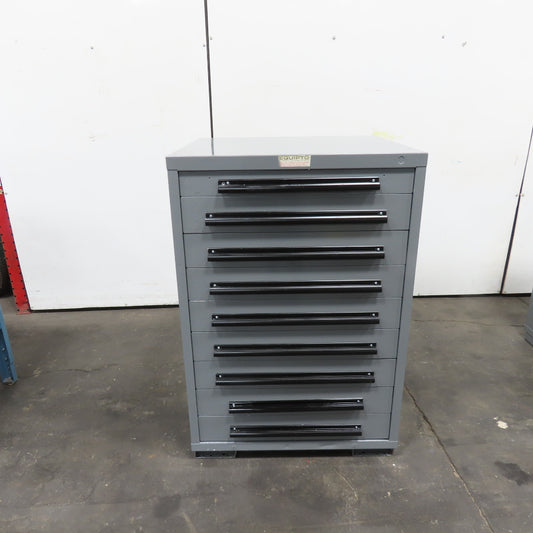 Equipto 30" x 28" x 44"Tall 9 Drawer Industrial Small Parts Tool Storage Cabinet