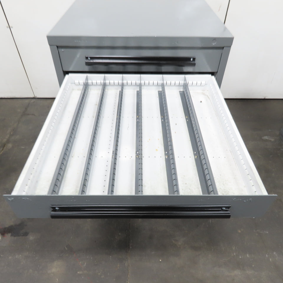 Equipto 30" x 28" x 44"Tall 8 Drawer Industrial Small Parts Tool Storage Cabinet