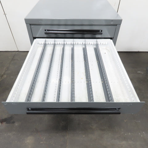 Equipto 30" x 28" x 44"Tall 8 Drawer Industrial Small Parts Tool Storage Cabinet