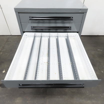 Equipto 30" x 28" x 44"Tall 8 Drawer Industrial Small Parts Tool Storage Cabinet