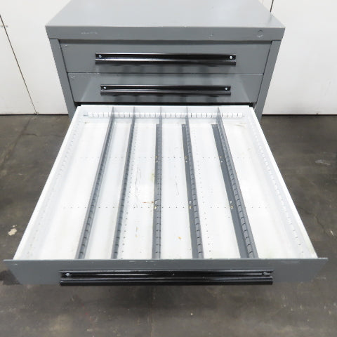 Equipto 30" x 28" x 44"Tall 8 Drawer Industrial Small Parts Tool Storage Cabinet