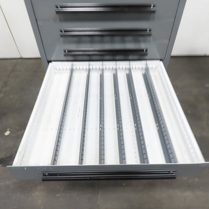 Equipto 30" x 28" x 44"Tall 8 Drawer Industrial Small Parts Tool Storage Cabinet