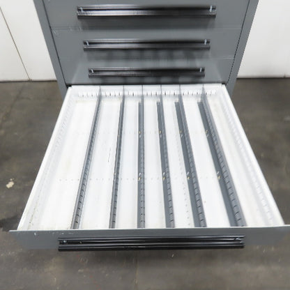 Equipto 30" x 28" x 44"Tall 8 Drawer Industrial Small Parts Tool Storage Cabinet