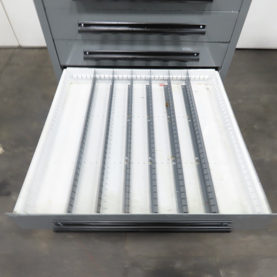 Equipto 30" x 28" x 44"Tall 8 Drawer Industrial Small Parts Tool Storage Cabinet