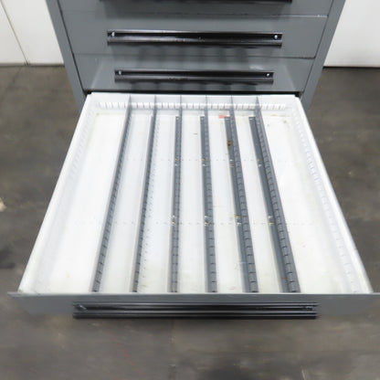 Equipto 30" x 28" x 44"Tall 8 Drawer Industrial Small Parts Tool Storage Cabinet