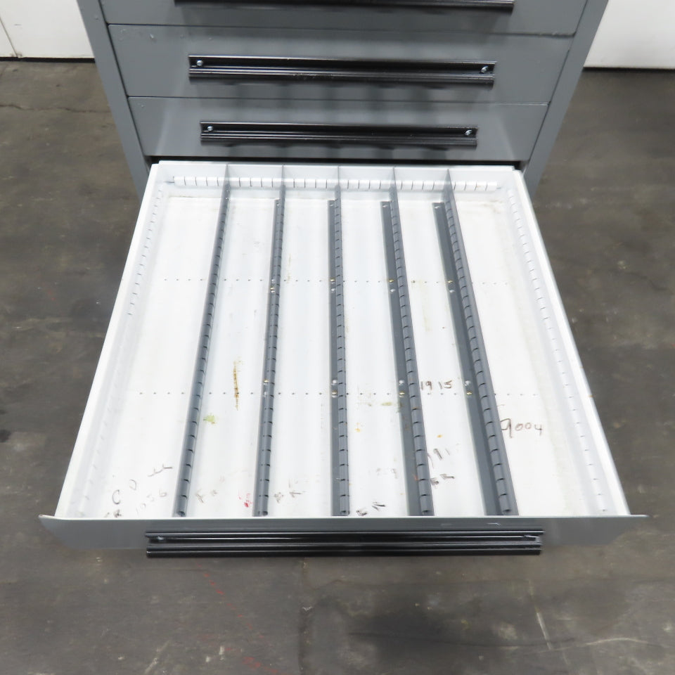 Equipto 30" x 28" x 44"Tall 8 Drawer Industrial Small Parts Tool Storage Cabinet