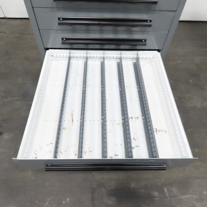 Equipto 30" x 28" x 44"Tall 8 Drawer Industrial Small Parts Tool Storage Cabinet