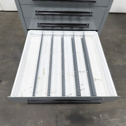 Equipto 30" x 28" x 44"Tall 8 Drawer Industrial Small Parts Tool Storage Cabinet