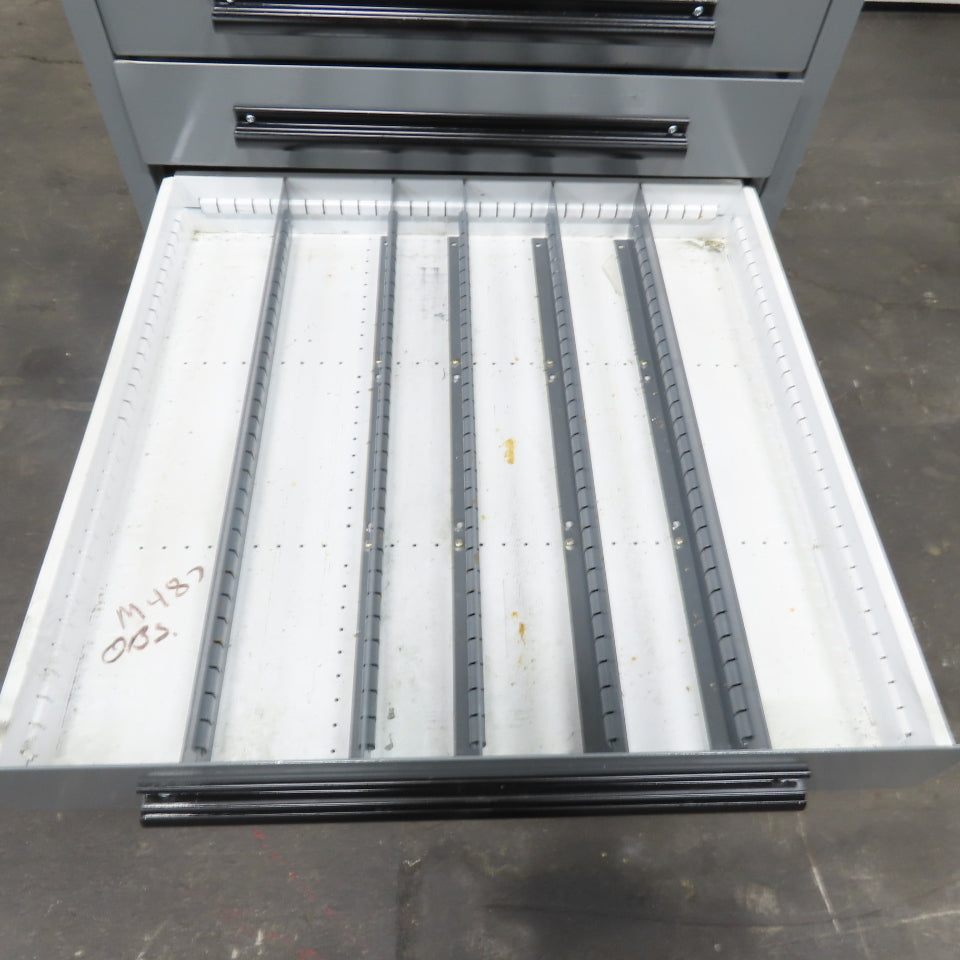 Equipto 30" x 28" x 44"Tall 8 Drawer Industrial Small Parts Tool Storage Cabinet