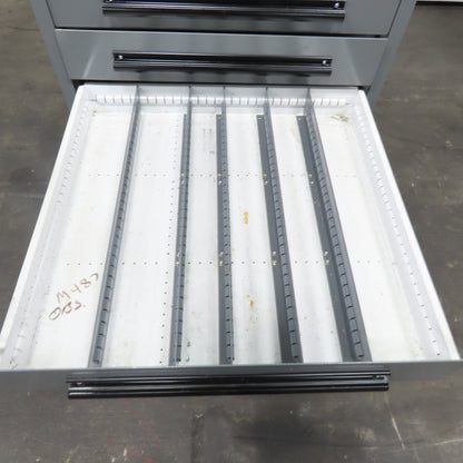 Equipto 30" x 28" x 44"Tall 8 Drawer Industrial Small Parts Tool Storage Cabinet