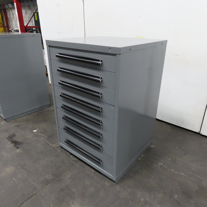 Equipto 30" x 28" x 44"Tall 8 Drawer Industrial Small Parts Tool Storage Cabinet
