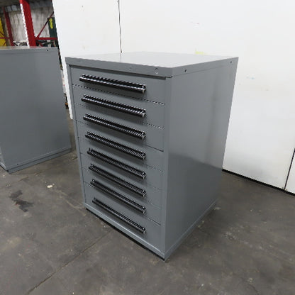 Equipto 30" x 28" x 44"Tall 8 Drawer Industrial Small Parts Tool Storage Cabinet