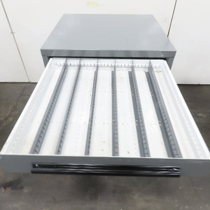 Equipto 30" x 28" x 44"Tall 8 Drawer Industrial Small Parts Tool Storage Cabinet