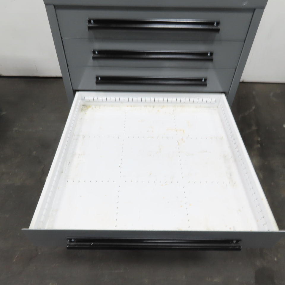 Equipto 30" x 28" x 44"Tall 8 Drawer Industrial Small Parts Tool Storage Cabinet