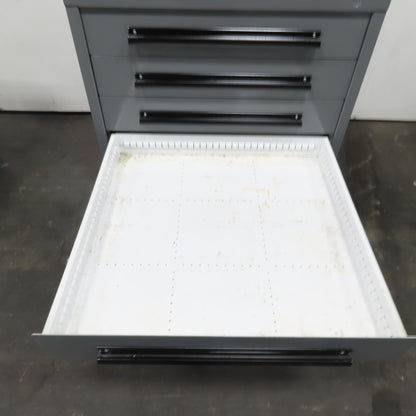 Equipto 30" x 28" x 44"Tall 8 Drawer Industrial Small Parts Tool Storage Cabinet