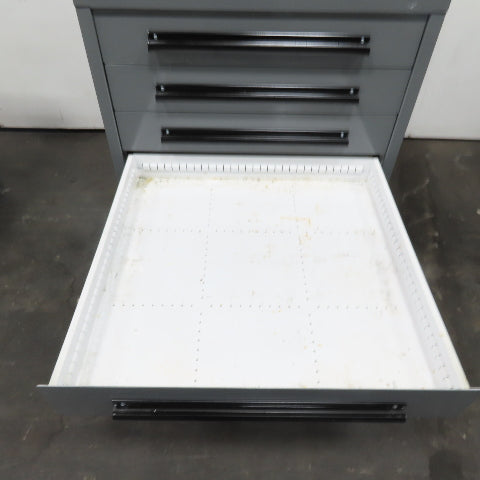 Equipto 30" x 28" x 44"Tall 8 Drawer Industrial Small Parts Tool Storage Cabinet
