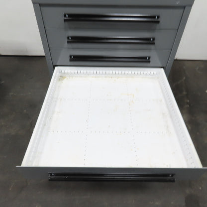 Equipto 30" x 28" x 44"Tall 8 Drawer Industrial Small Parts Tool Storage Cabinet
