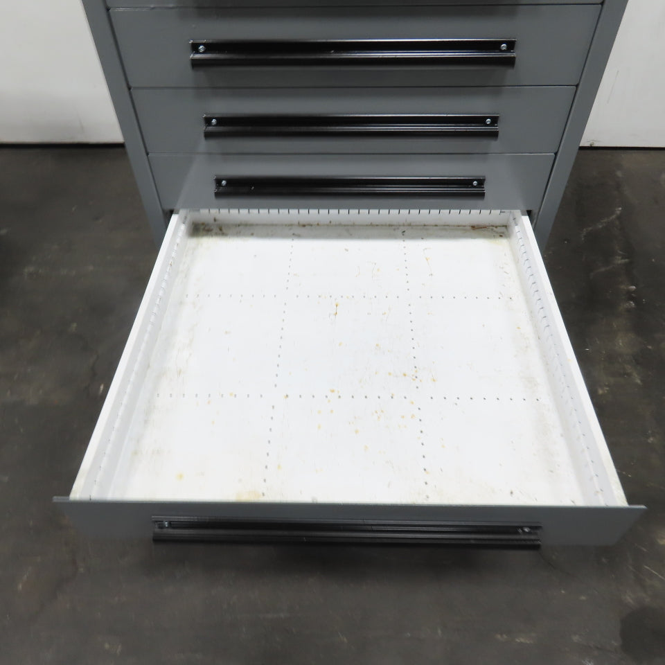 Equipto 30" x 28" x 44"Tall 8 Drawer Industrial Small Parts Tool Storage Cabinet