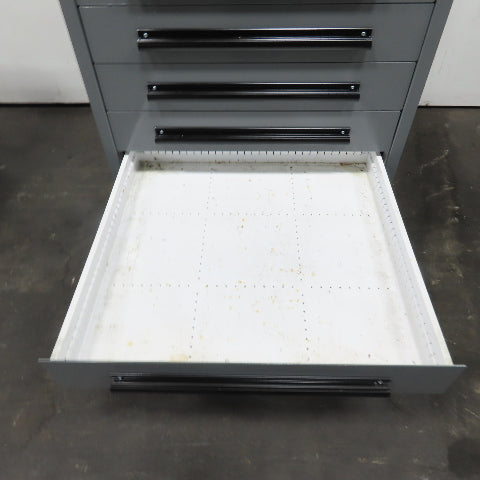 Equipto 30" x 28" x 44"Tall 8 Drawer Industrial Small Parts Tool Storage Cabinet