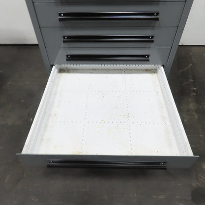 Equipto 30" x 28" x 44"Tall 8 Drawer Industrial Small Parts Tool Storage Cabinet