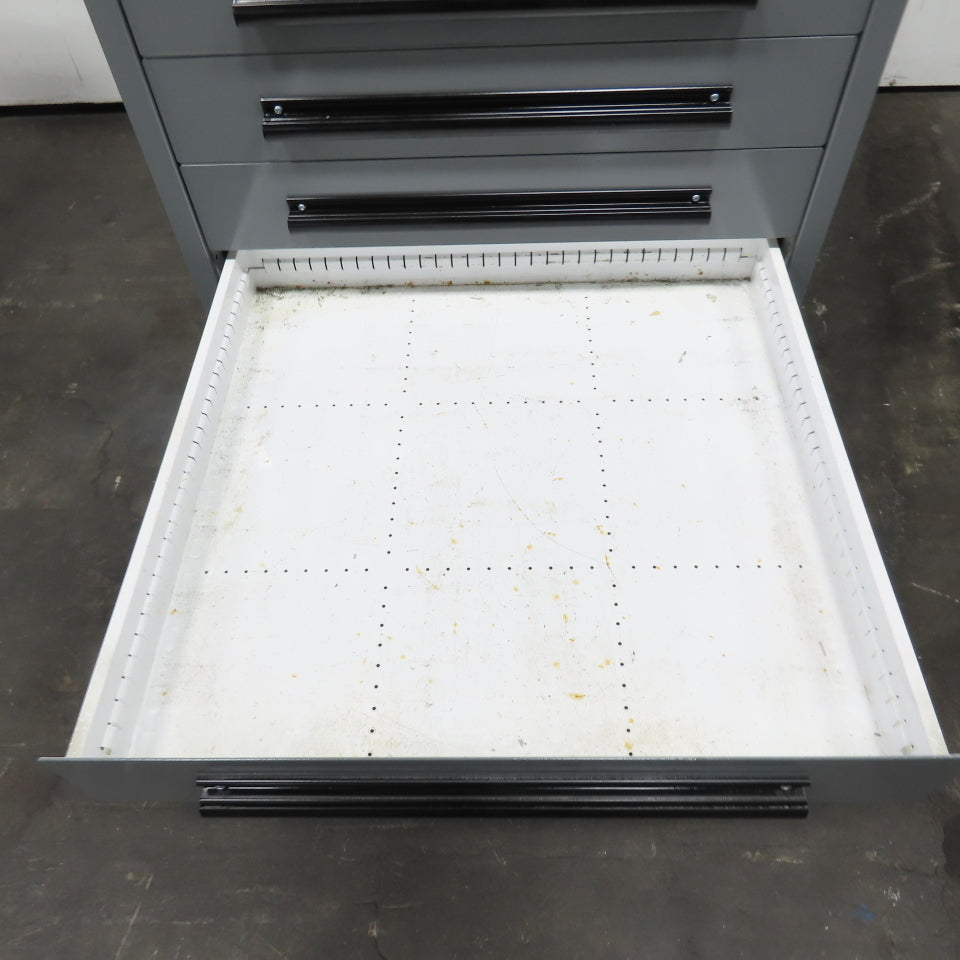 Equipto 30" x 28" x 44"Tall 8 Drawer Industrial Small Parts Tool Storage Cabinet