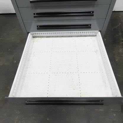 Equipto 30" x 28" x 44"Tall 8 Drawer Industrial Small Parts Tool Storage Cabinet
