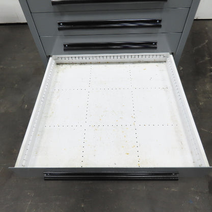 Equipto 30" x 28" x 44"Tall 8 Drawer Industrial Small Parts Tool Storage Cabinet