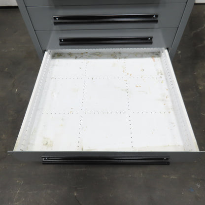 Equipto 30" x 28" x 44"Tall 8 Drawer Industrial Small Parts Tool Storage Cabinet